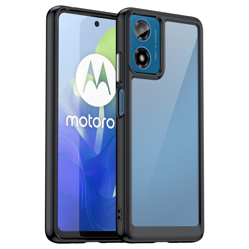 Motorola Moto G04 Crystal Hybrid-deksel, Svart