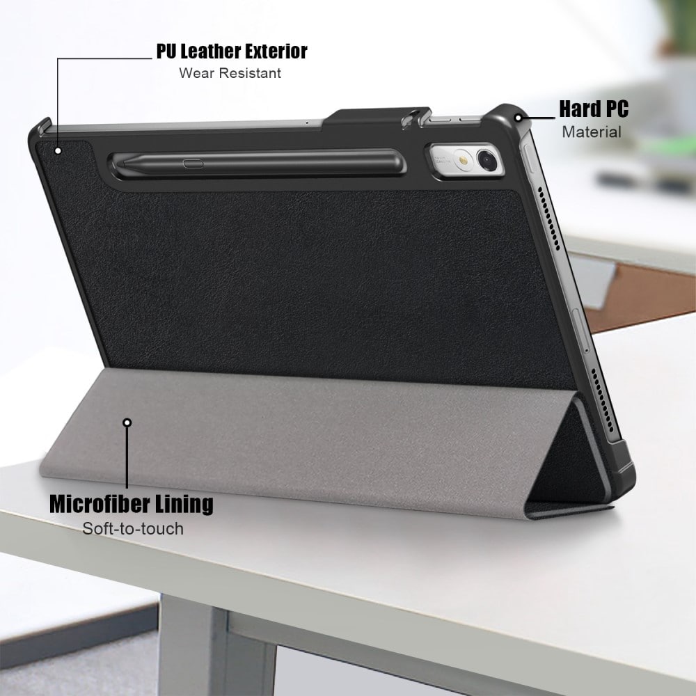 Lenovo Tab P11 Pro (2nd Gen) Tri-fold etui med pennholder, Svart