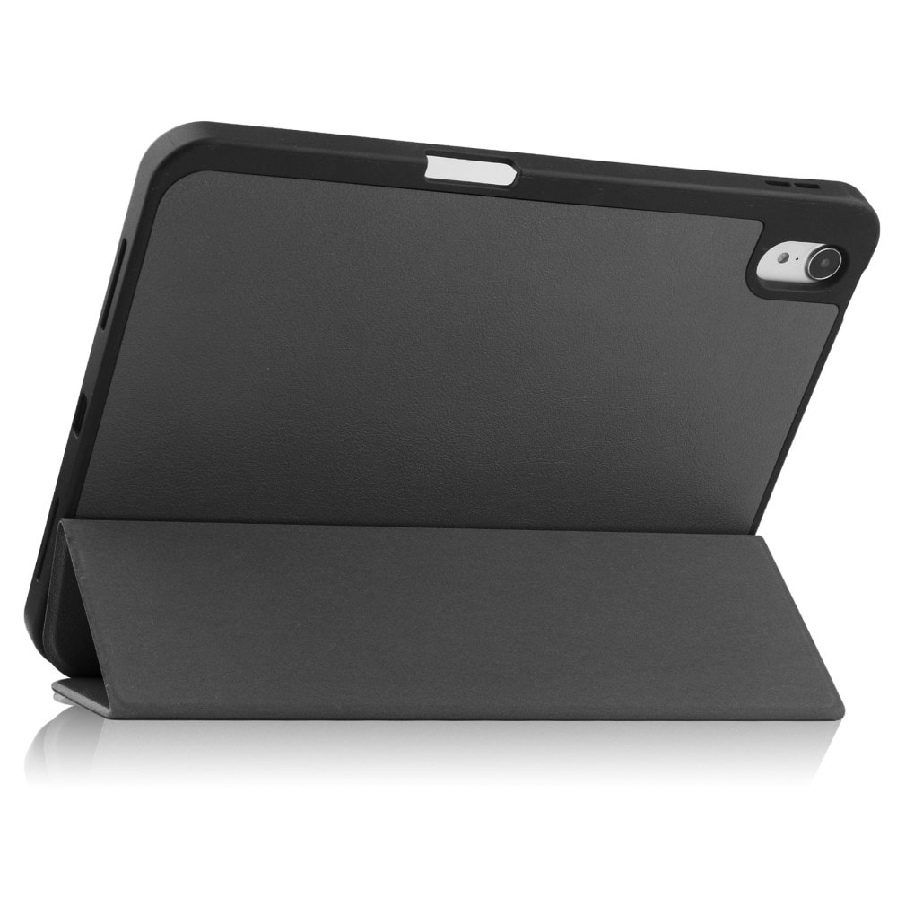 Apple iPad 10.9 10th Gen (2022) Tri-fold etui med pennholder, Svart