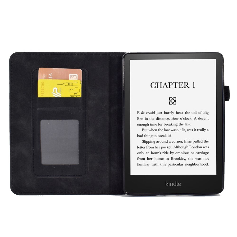 Amazon Kindle Paperwhite Signature Edition (2023) Stilig etui med kortlomme, Svart