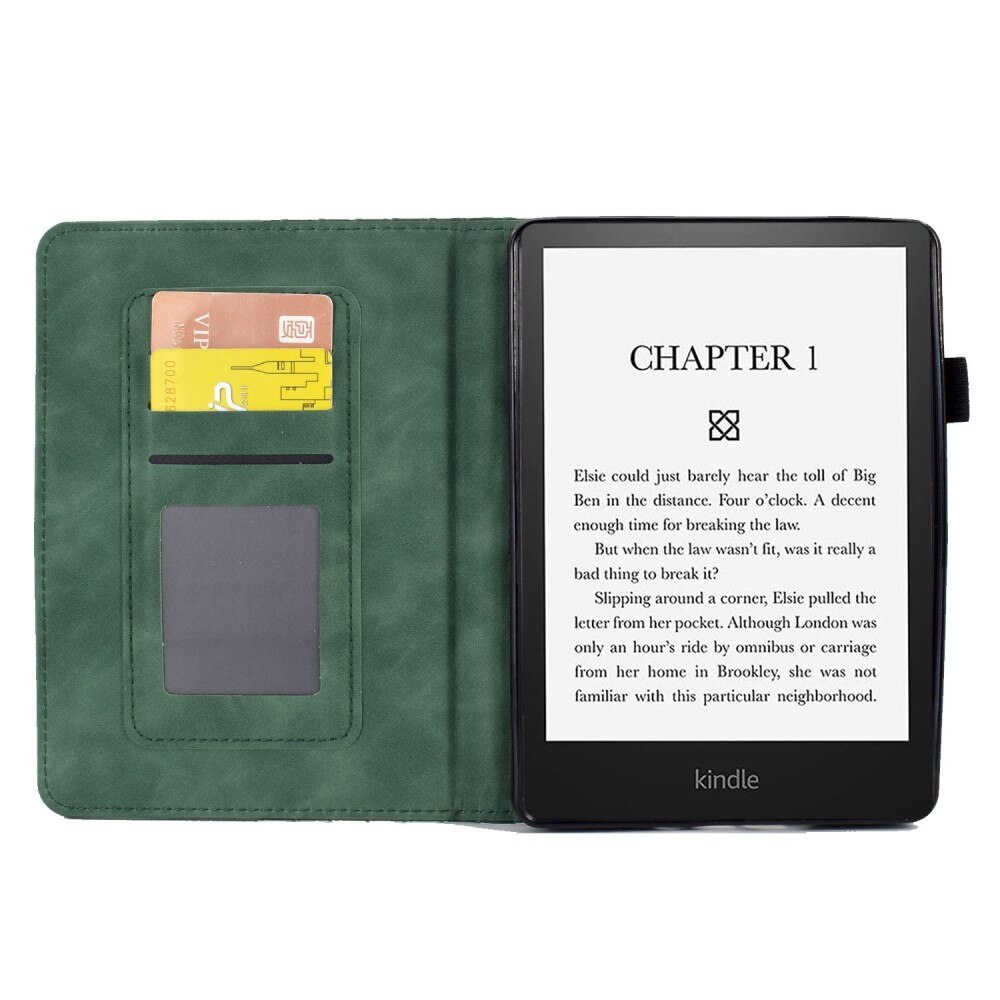 Amazon Kindle Paperwhite 11th gen (2021) Stilig etui med kortlomme, Grønn