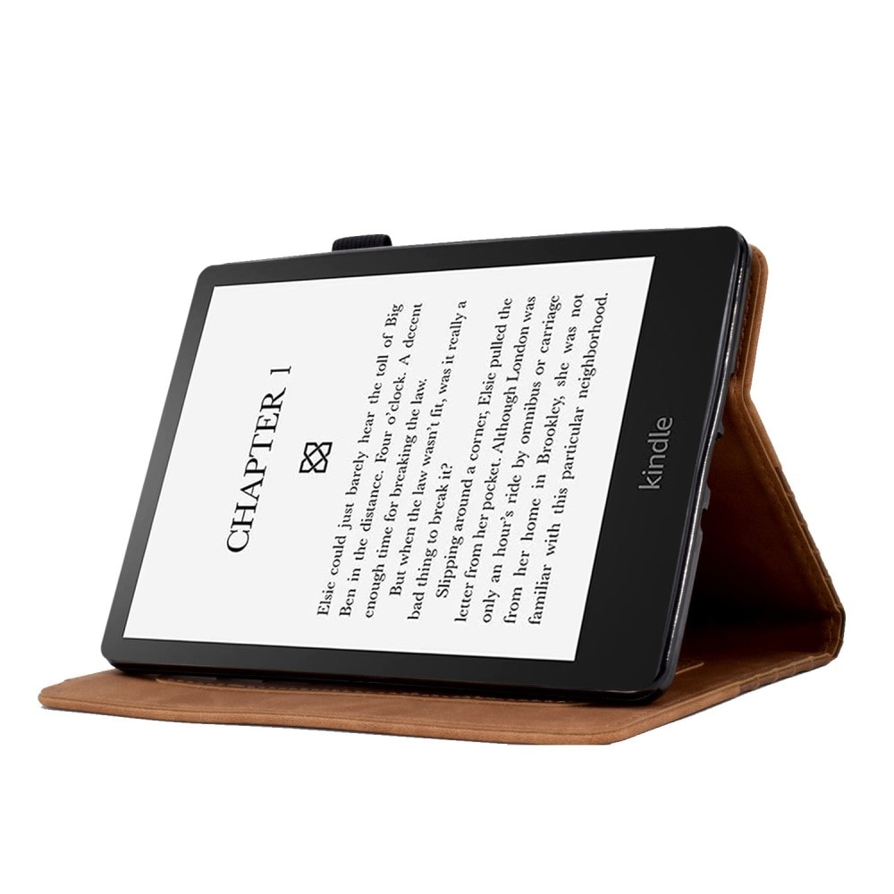 Amazon Kindle Paperwhite Signature Edition (2023) Stilig etui med kortlomme, Brun