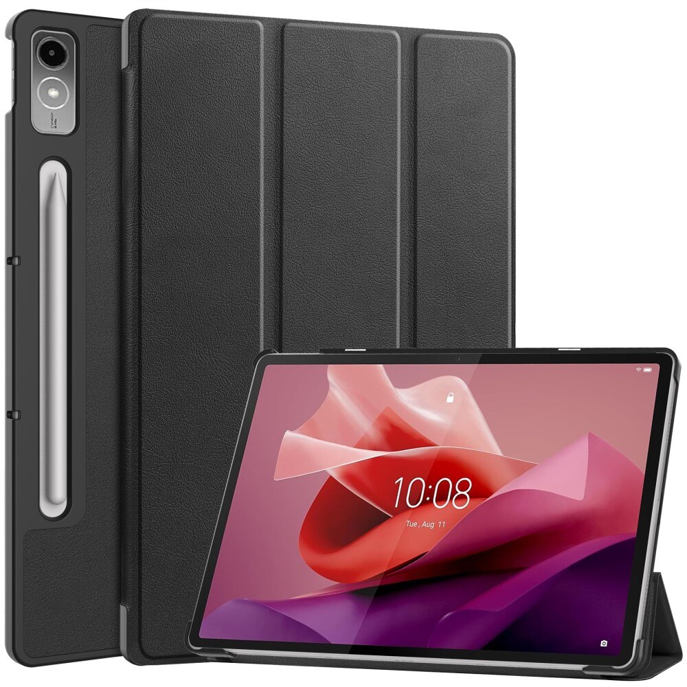  Lenovo Tab P12 Tri-fold etui med pennholder, Svart