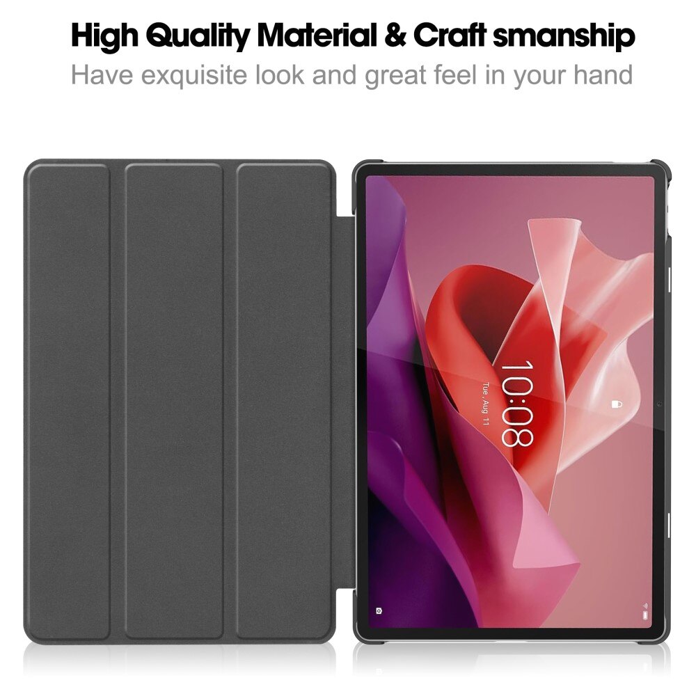  Lenovo Tab P12 Tri-fold etui med pennholder, Svart