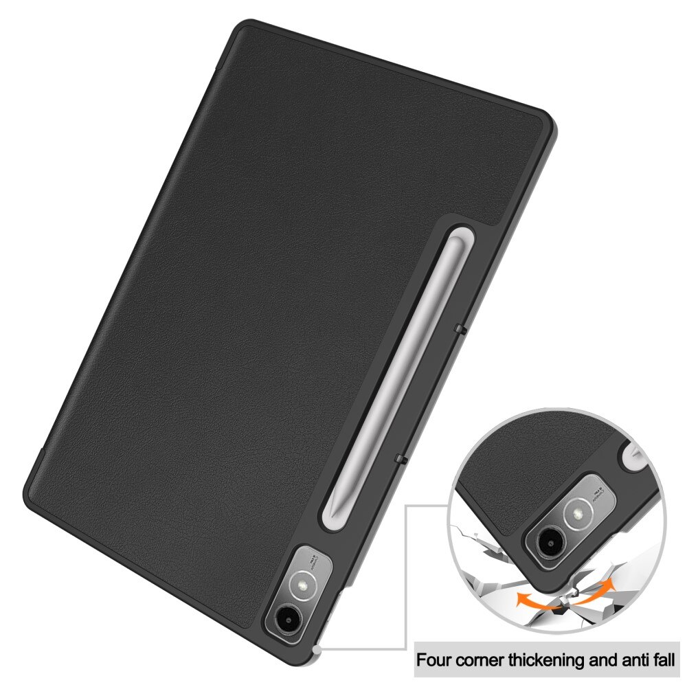  Lenovo Tab P12 Tri-fold etui med pennholder, Svart