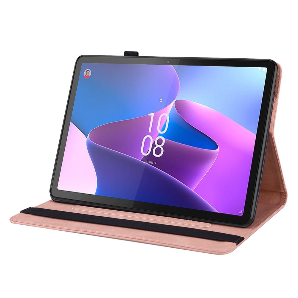  Lenovo Tab P12 Fint etui med sommerfugler, Rosa