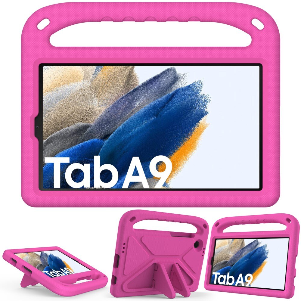 Samsung Galaxy Tab A9 Støtsikkert deksel/etui med håndtak, Rosa