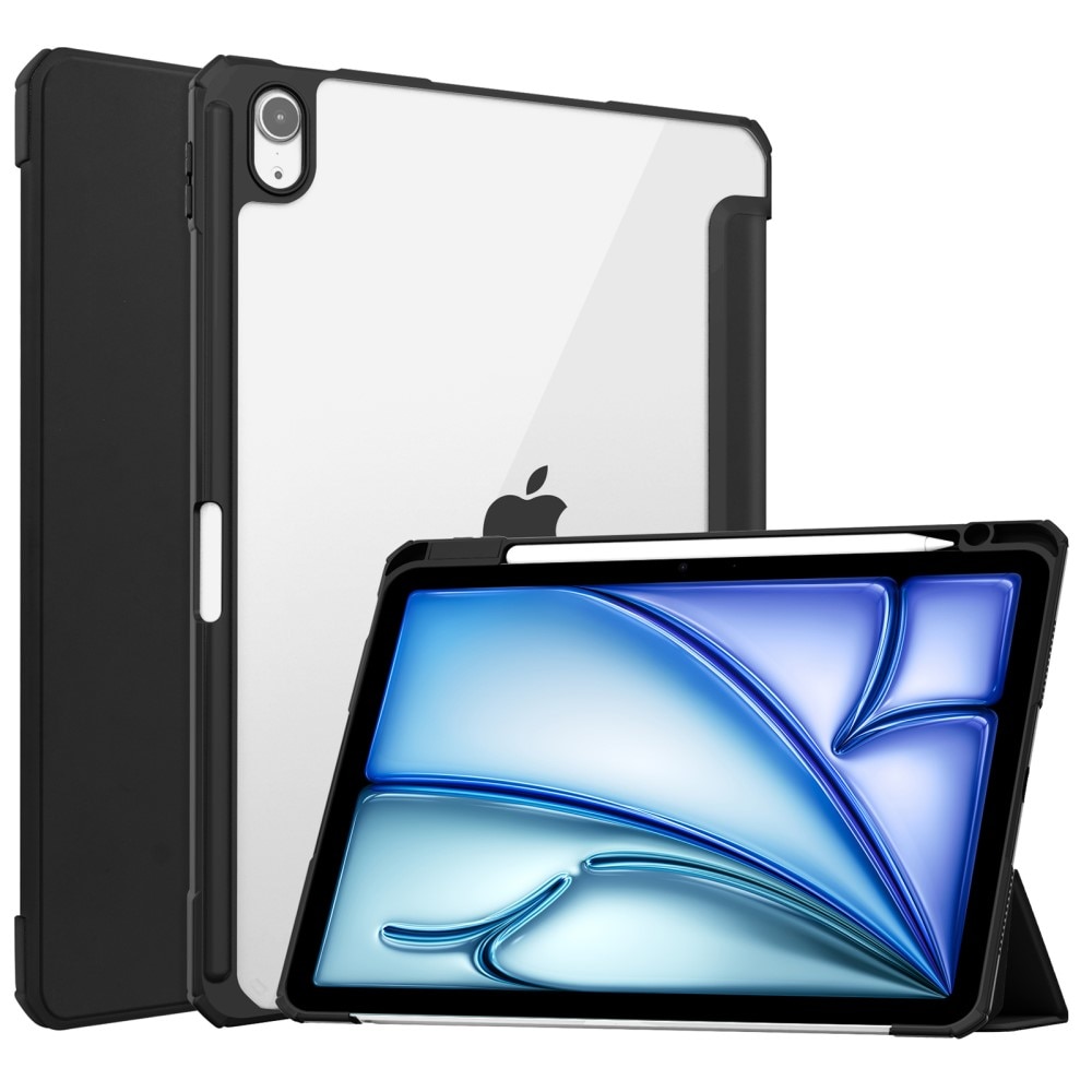 Apple iPad Air 11 6th Gen (2024) Tri-fold etui med pennholder, Svart