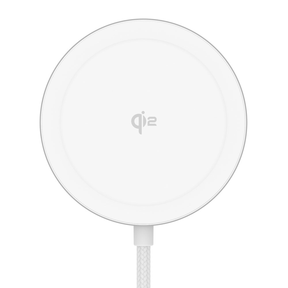 Trådløs lader Qi2 15W MagSafe, Hvit