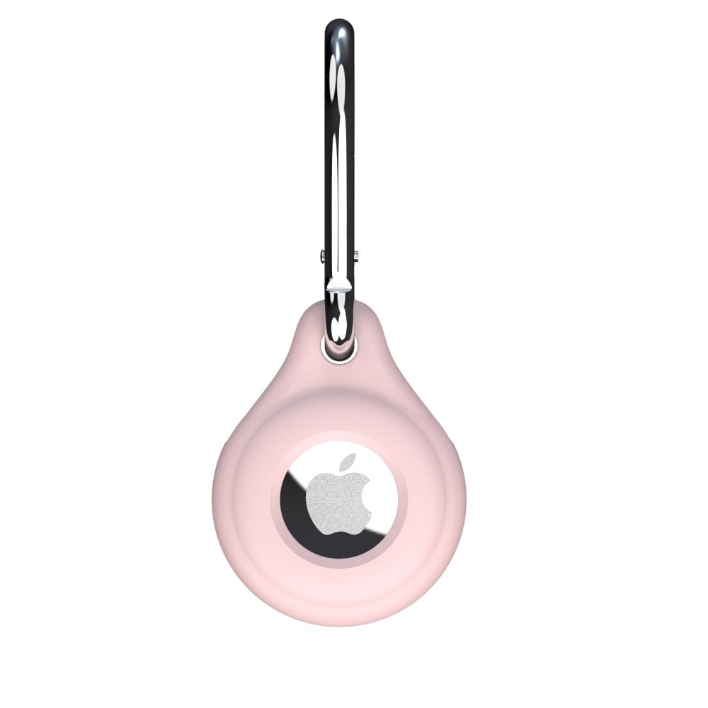 Apple AirTag Karabinkrok med silikondeksel, Rosa