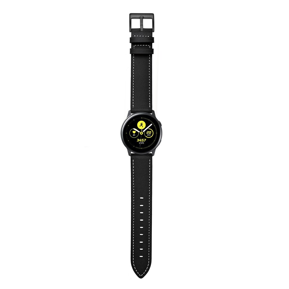 Samsung Galaxy Watch 42mm Reim i ekte skinn, Svart