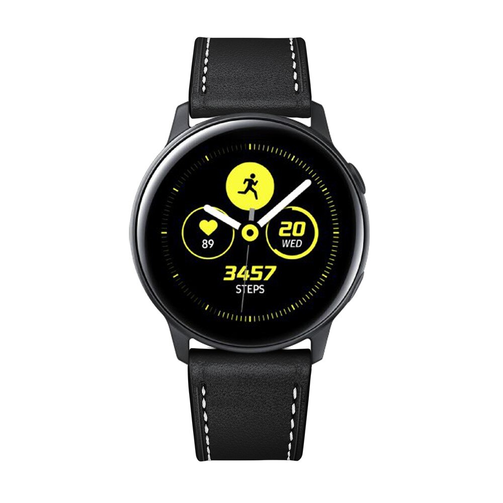 Samsung Galaxy Watch 42mm Reim i ekte skinn, Svart