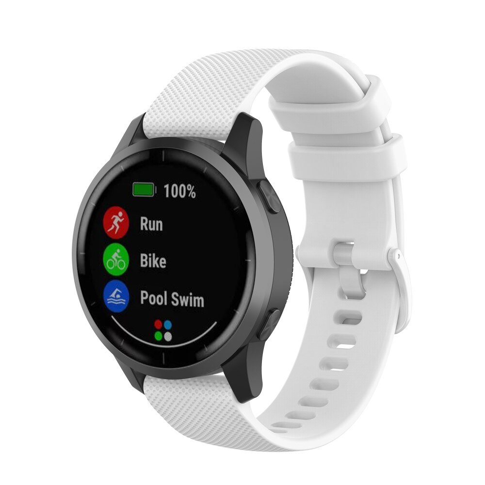 Garmin Vivoactive 4 Reim i silikon, Hvit