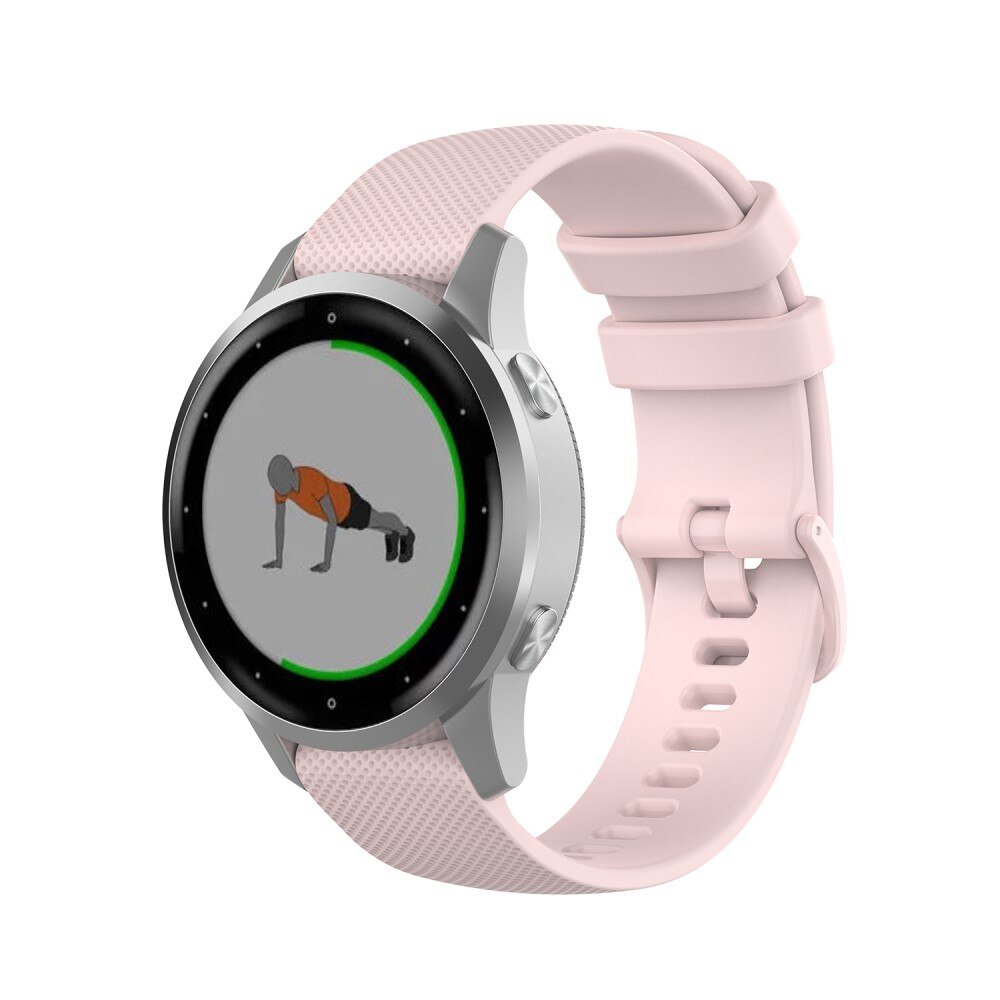 Garmin Vivoactive 4s Reim i silikon, Rosa