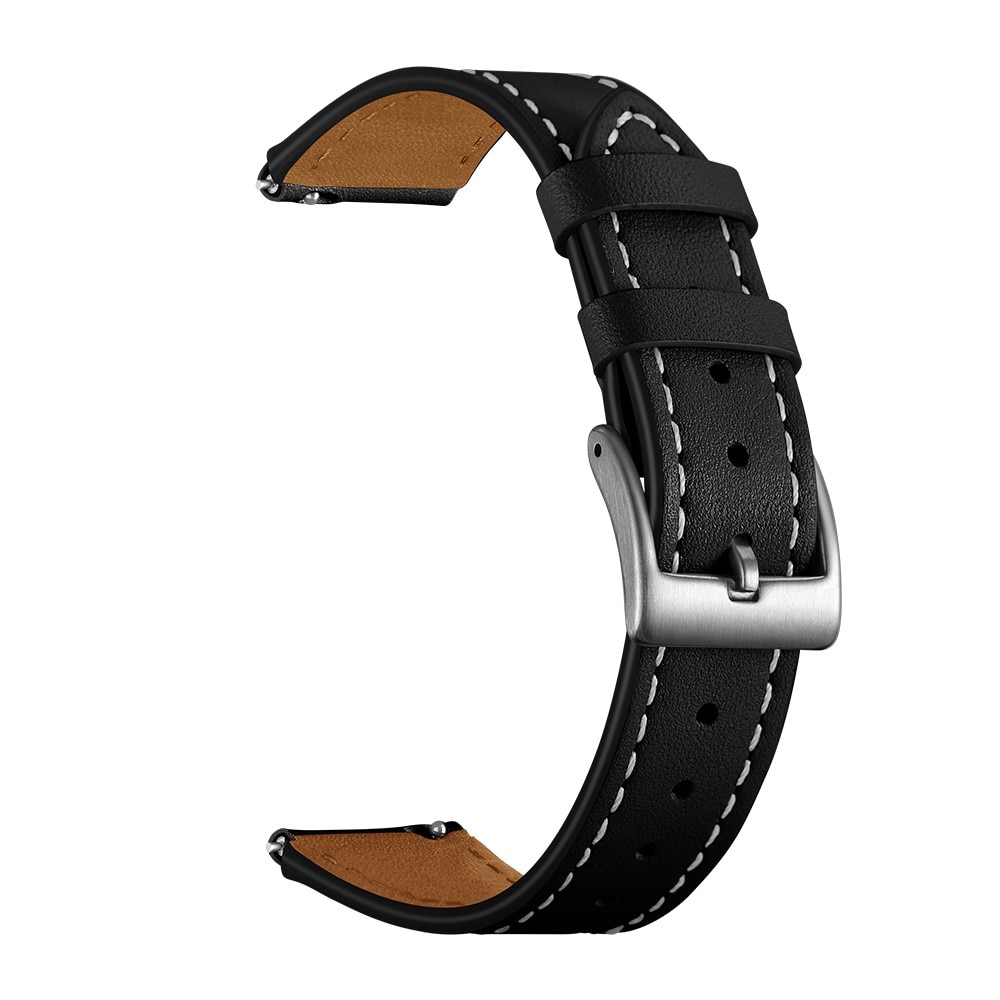 Withings Steel HR 36mm Reim i ekte skinn, Svart