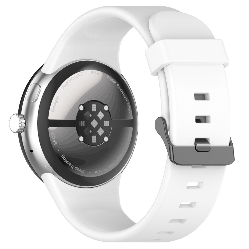 Google Pixel Watch 3 45mm Reim i silikon, Hvit