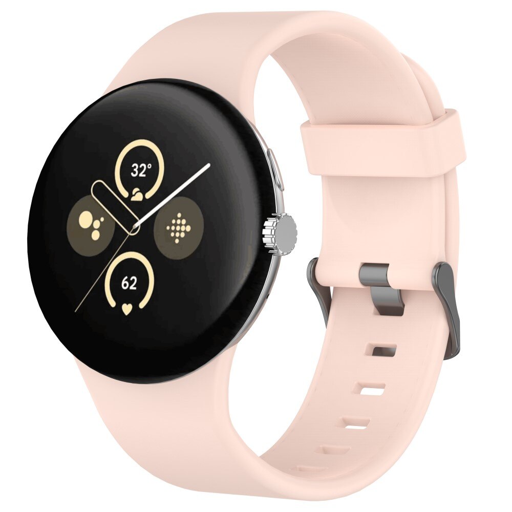 Google Pixel Watch 3 XL 45mm Reim i silikon, Rosa