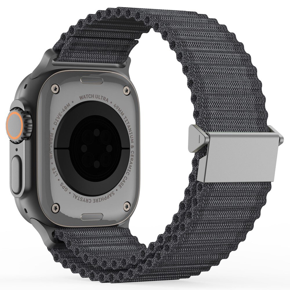 Apple Watch SE 44mm Active nylonreim, Svart