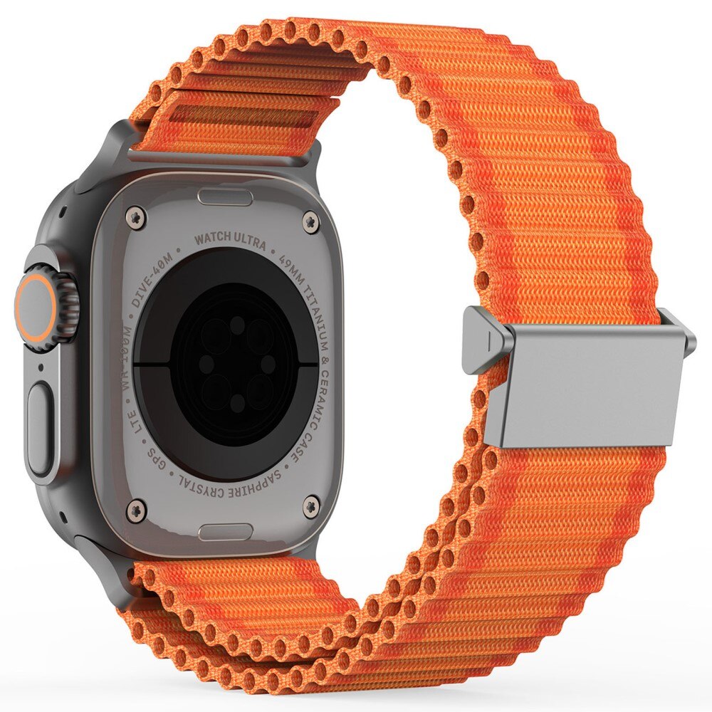 Apple Watch Series 7 45mm Active nylonreim, Oransje