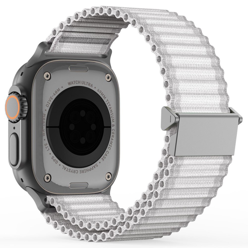 Apple Watch SE 44mm Active nylonreim, Hvit