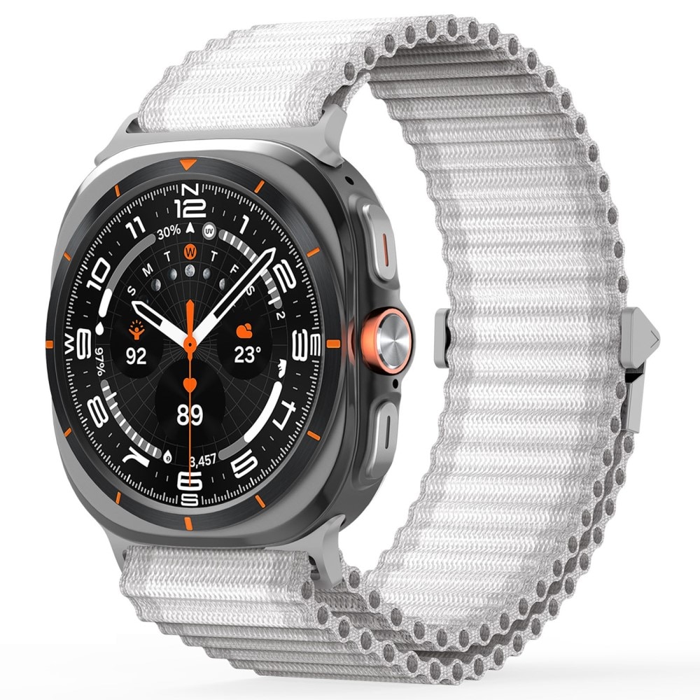 Samsung Galaxy Watch Ultra 47mm Active nylonreim, Hvit