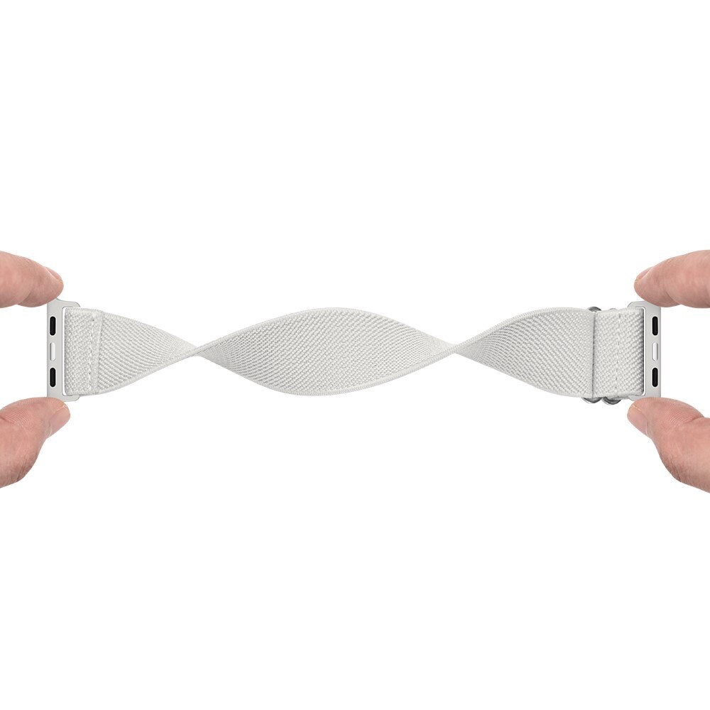 Apple Watch Series 9 41mm Elastisk armbånd, Hvit