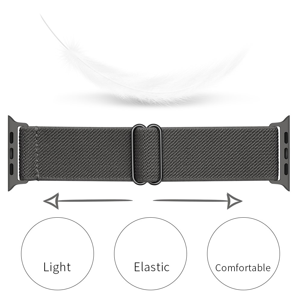 Apple Watch SE 40mm Elastisk armbånd, Grå