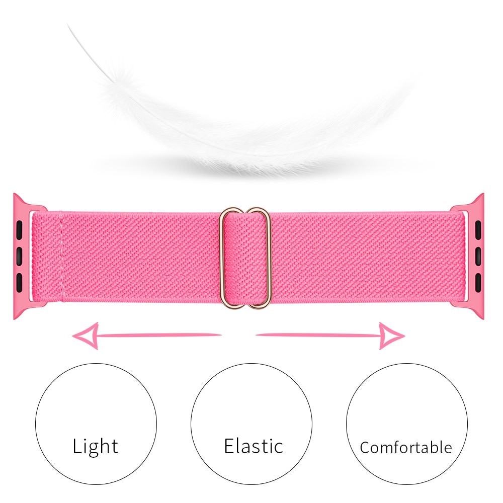 Apple Watch Series 9 41mm Elastisk armbånd, Rosa