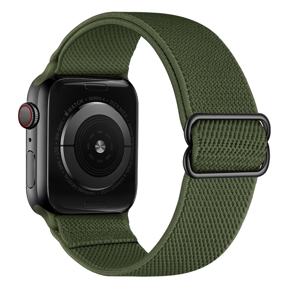 Apple Watch Series 4-6 40mm Elastisk armbånd, Grønn