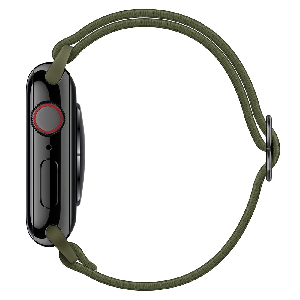 Apple Watch Series 4-6 40mm Elastisk armbånd, Grønn