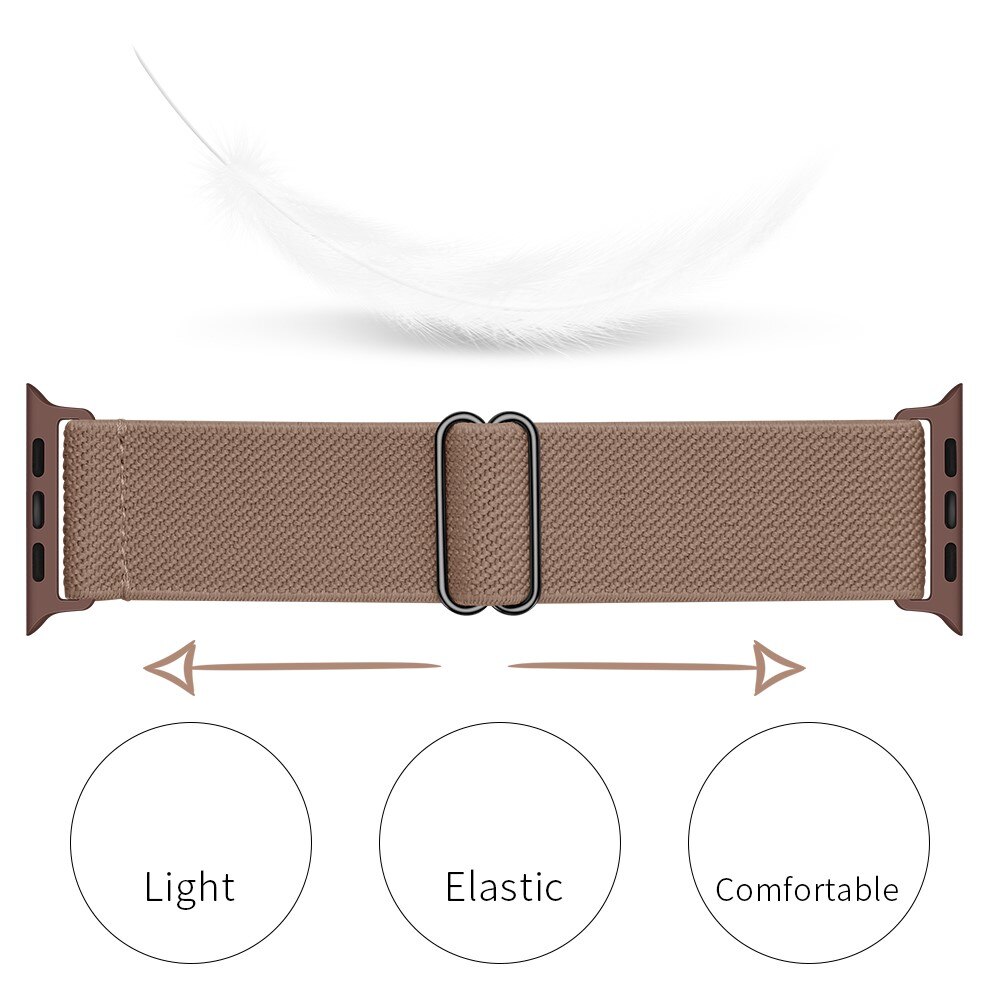 Apple Watch Series 8 41mm Elastisk armbånd, Brun