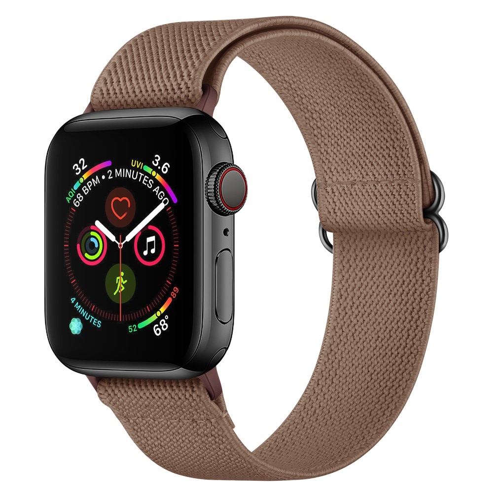 Apple Watch Series 10 42mm Elastisk armbånd, Brun