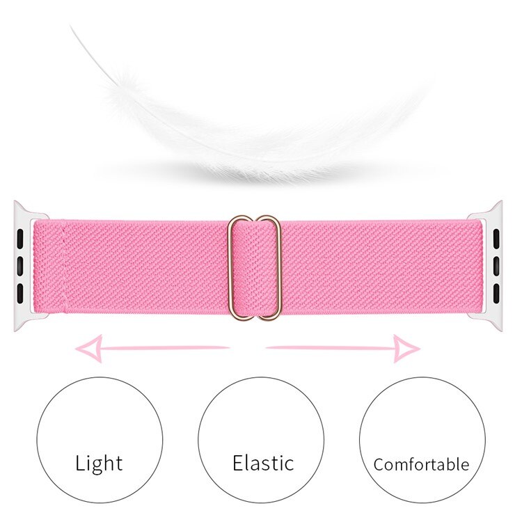 Apple Watch Series 8 41mm Elastisk armbånd, Rosa