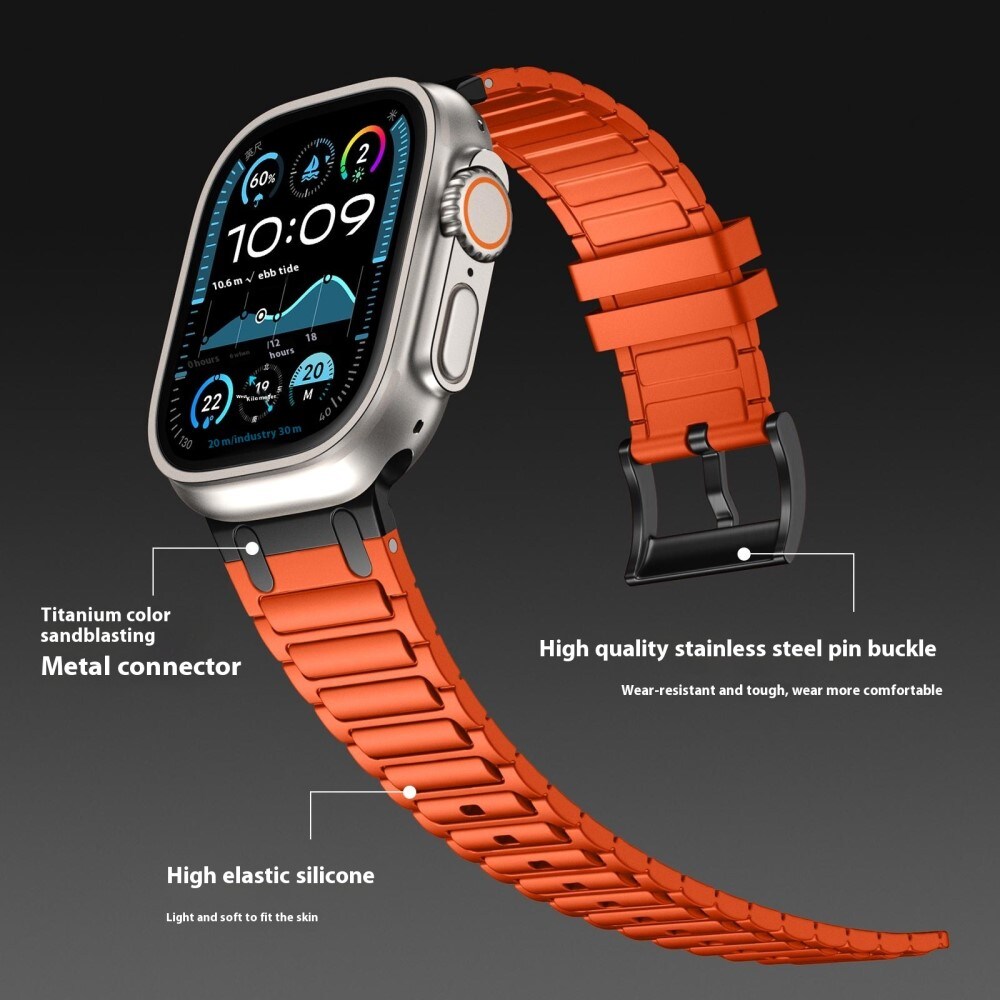 Apple Watch Ultra 49mm 1st Gen Tough Reim i silikon, Oransje