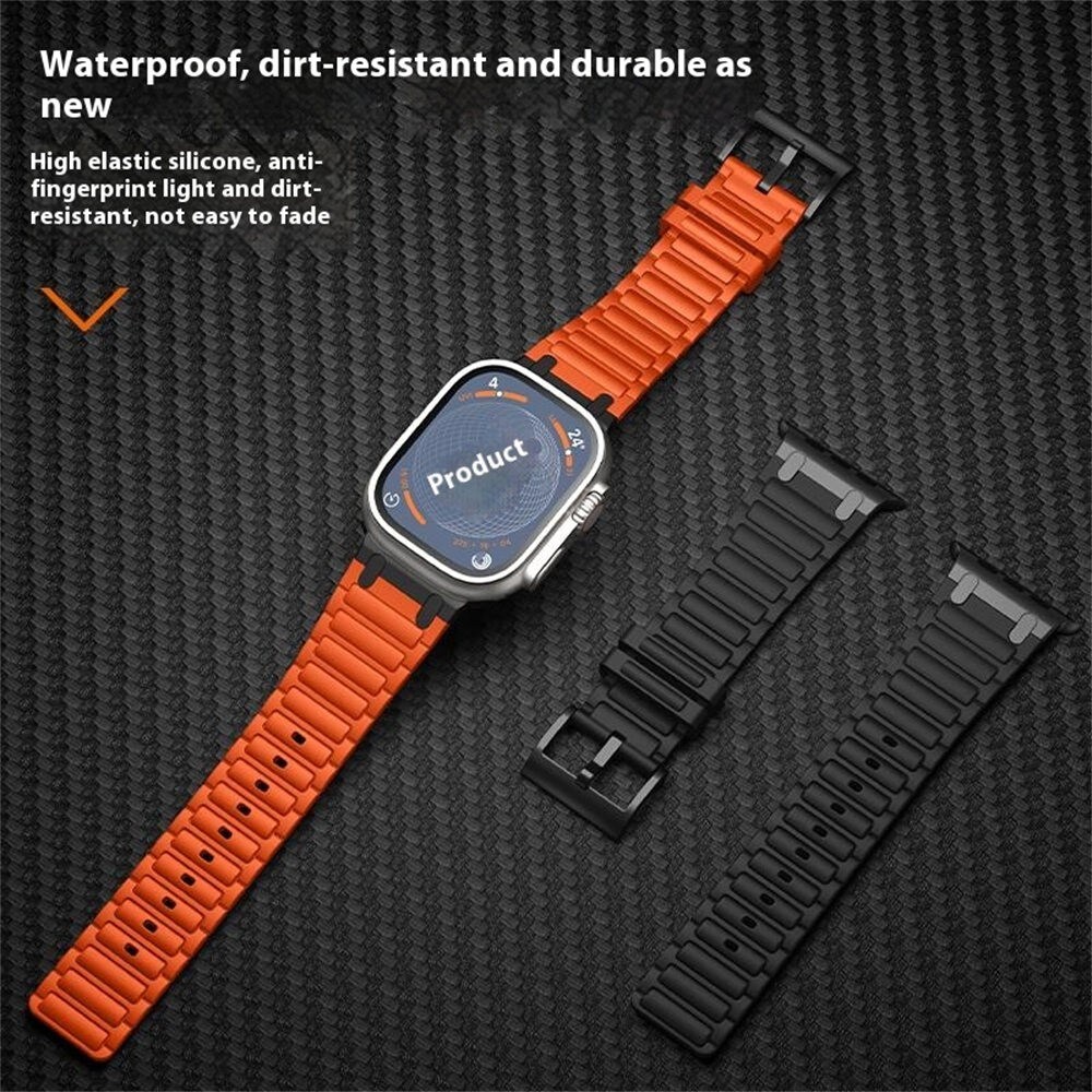 Apple Watch Ultra 49mm 1st Gen Tough Reim i silikon, Oransje