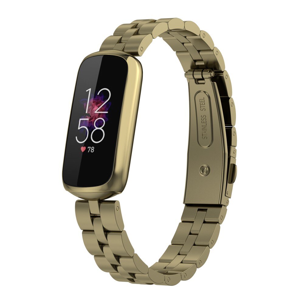 Fitbit Luxe Elegant lenkereim i metall, Gull