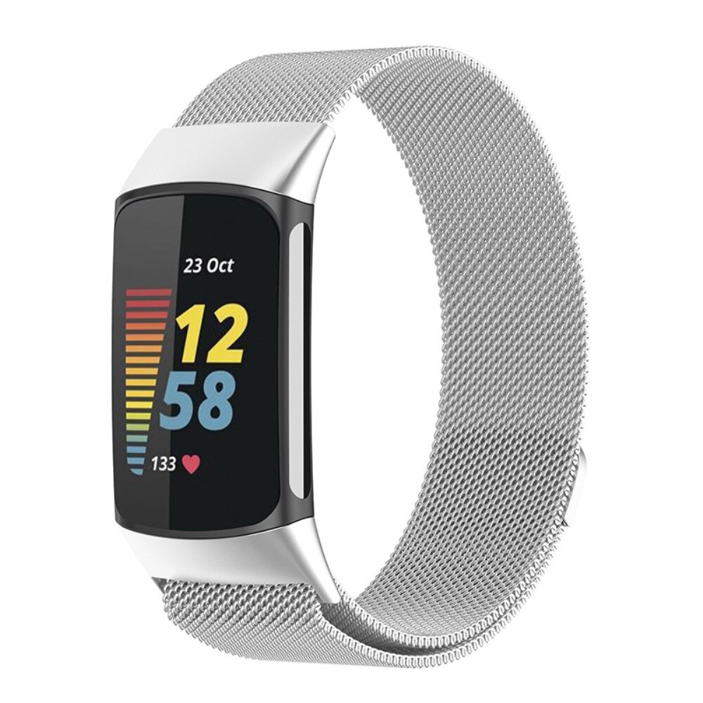 Fitbit Charge 6 Reim Milanese Loop, Sølv