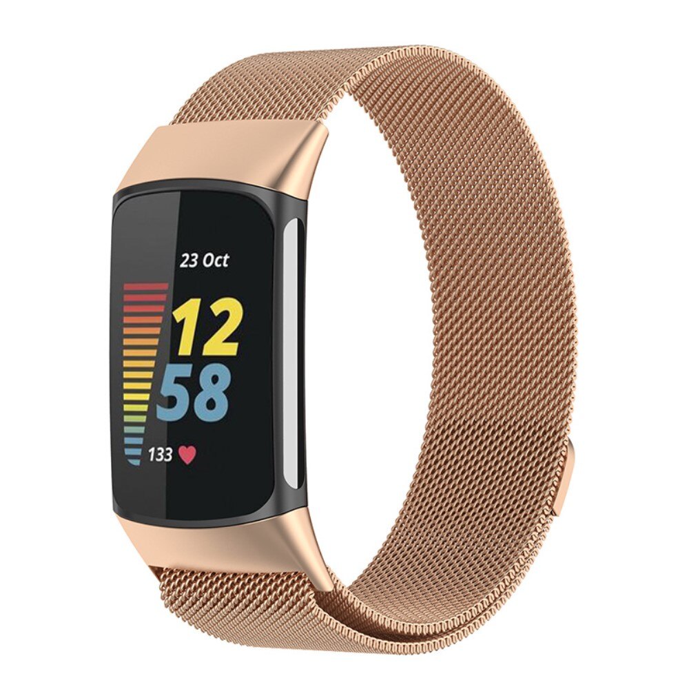 Fitbit Charge 6 Reim Milanese Loop, Rosegull