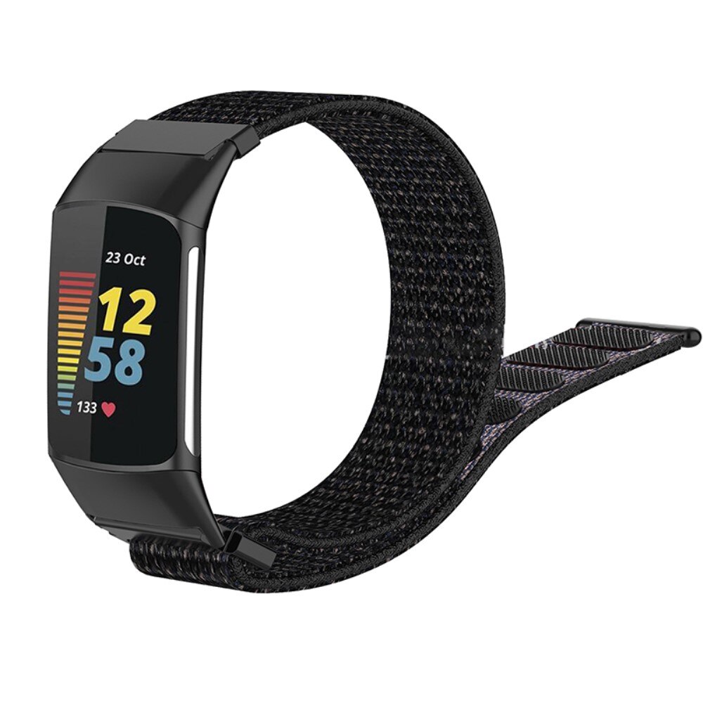 Fitbit Charge 5 Reim i nylon, Svart