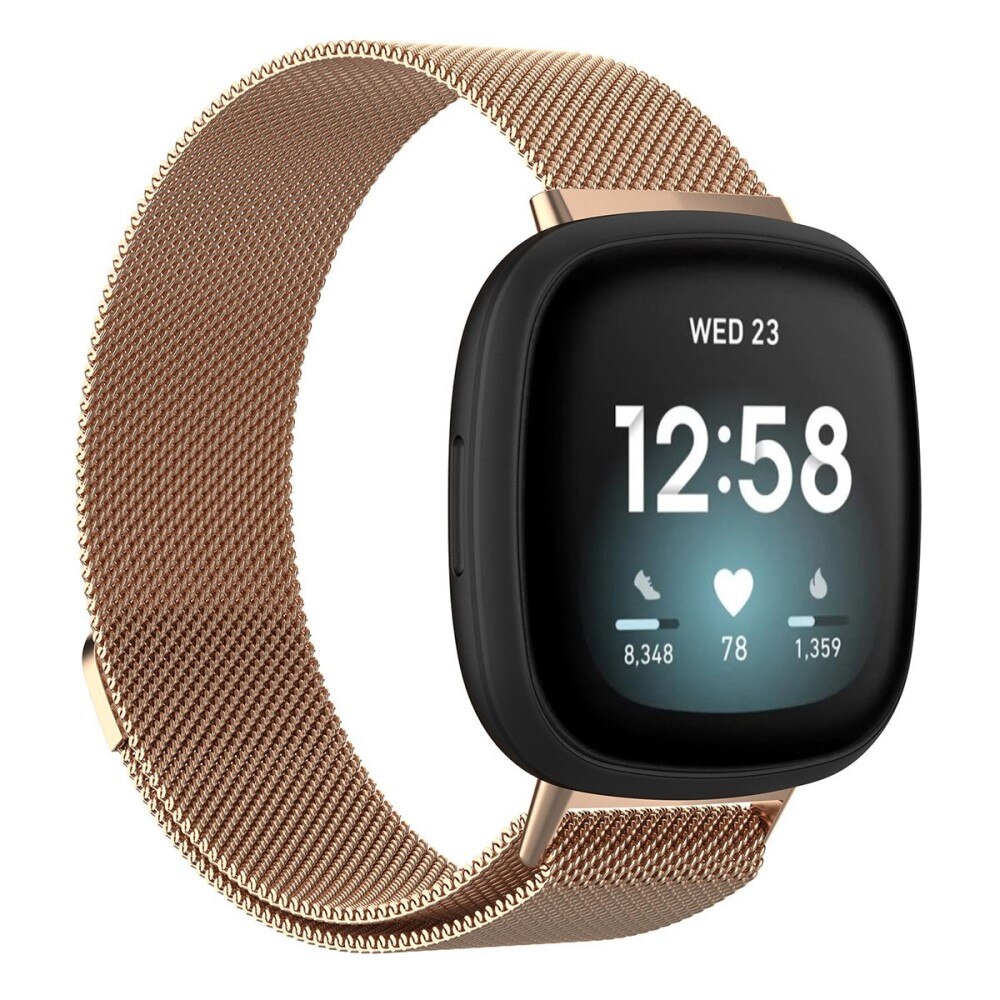 Fitbit Versa 4 Reim Milanese Loop, Rosegull