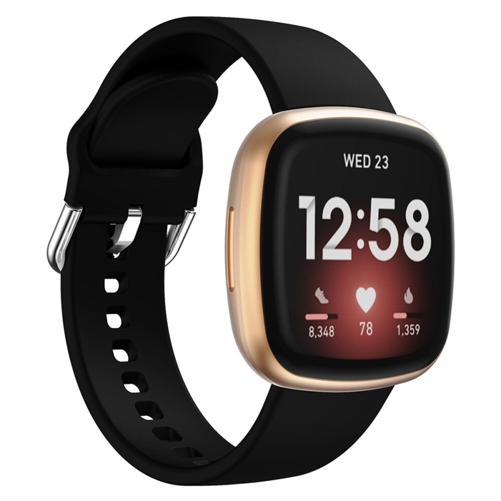 Fitbit Versa 4 Reim i silikon, Svart