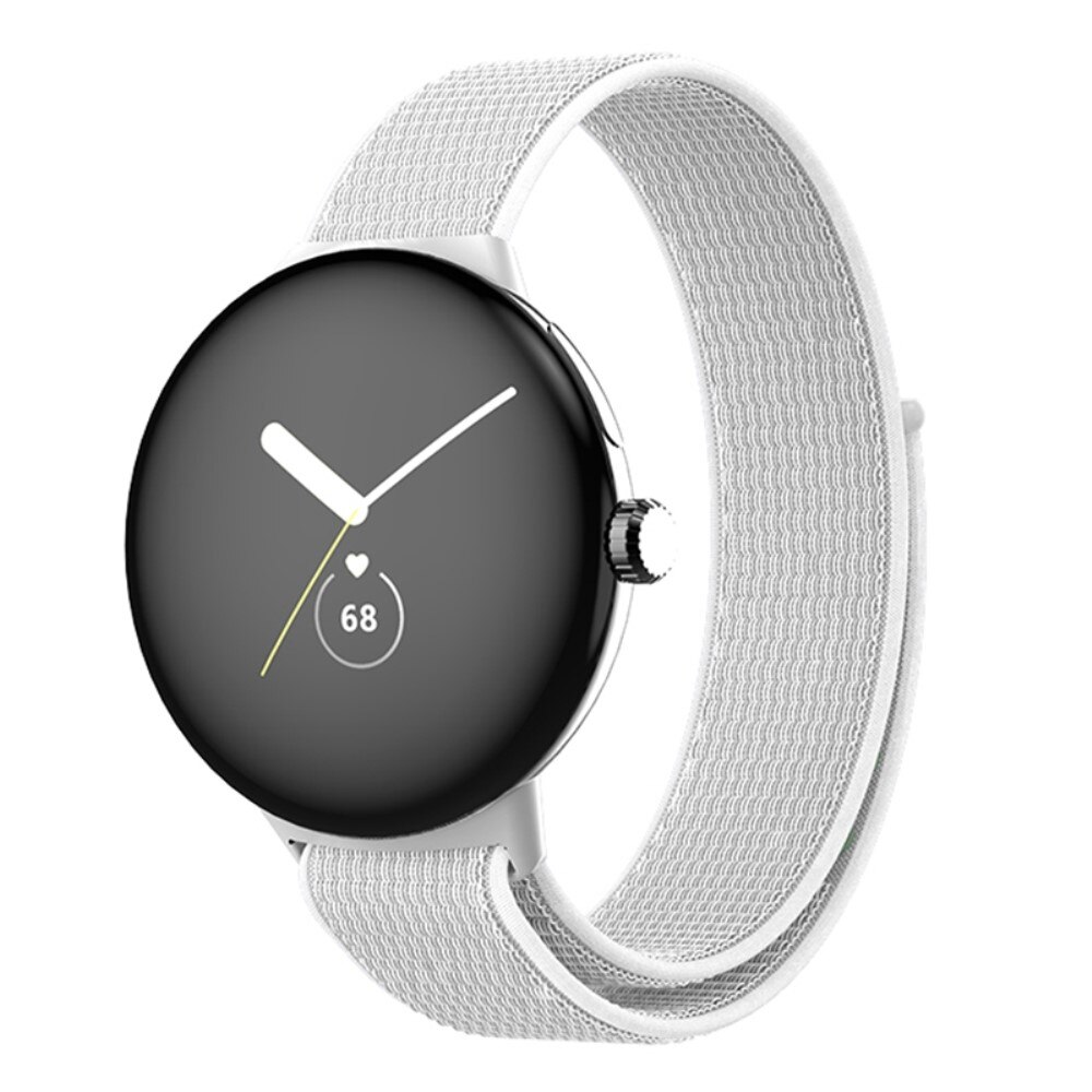 Google Pixel Watch 3 45mm Reim i nylon, Hvit