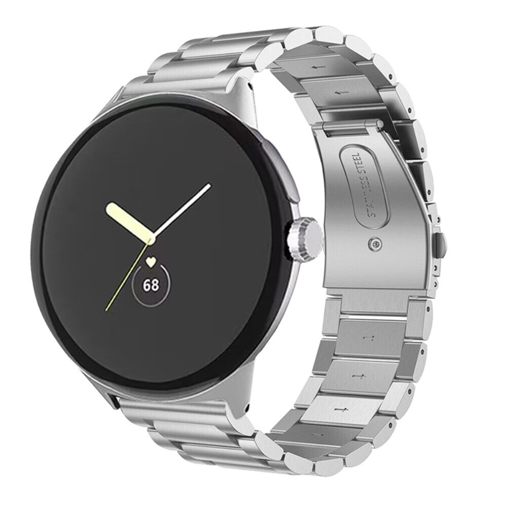 Google Pixel Watch 3 XL 45mm Elegant lenkereim i metall, Sølv