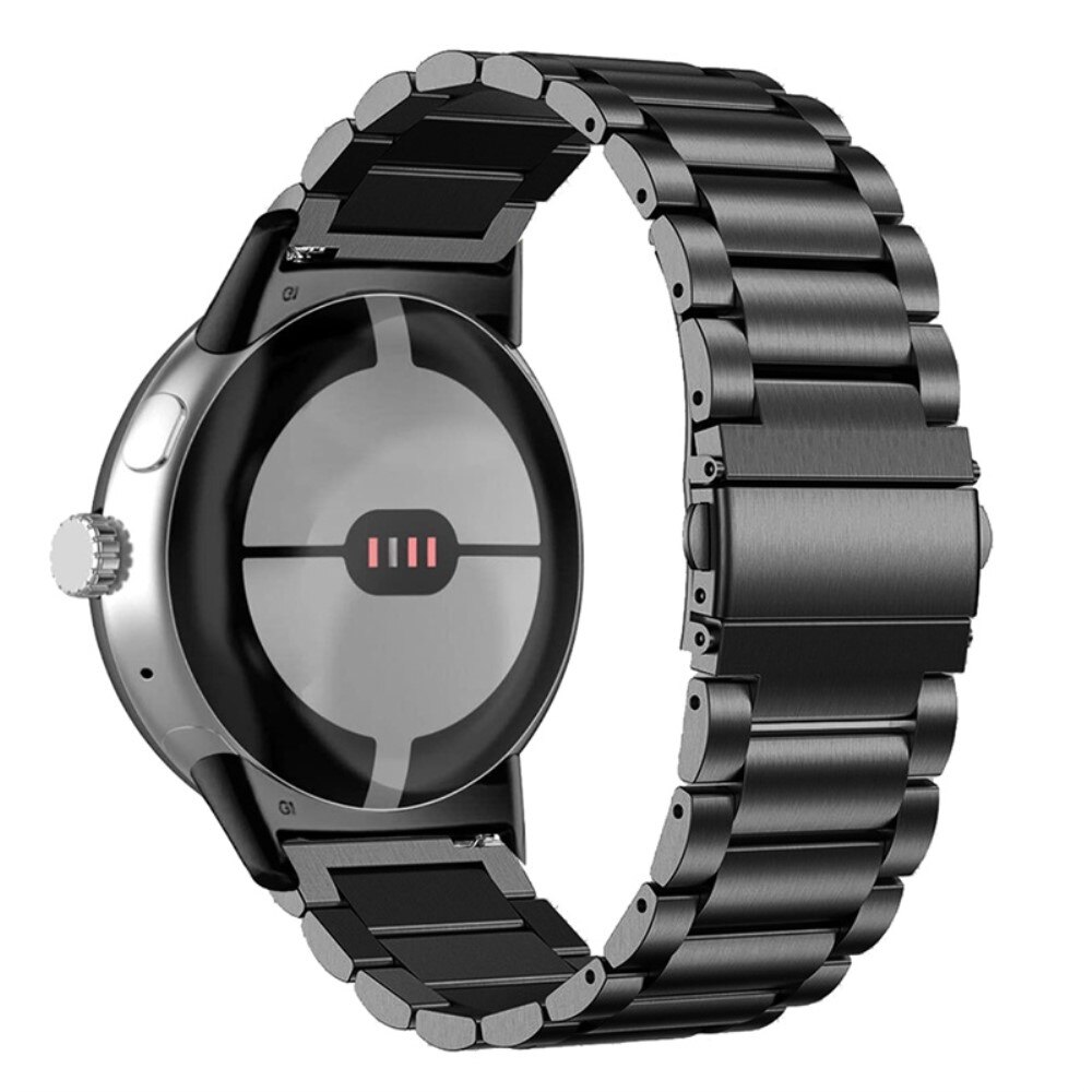 Google Pixel Watch 3 45mm Elegant lenkereim i metall, Svart