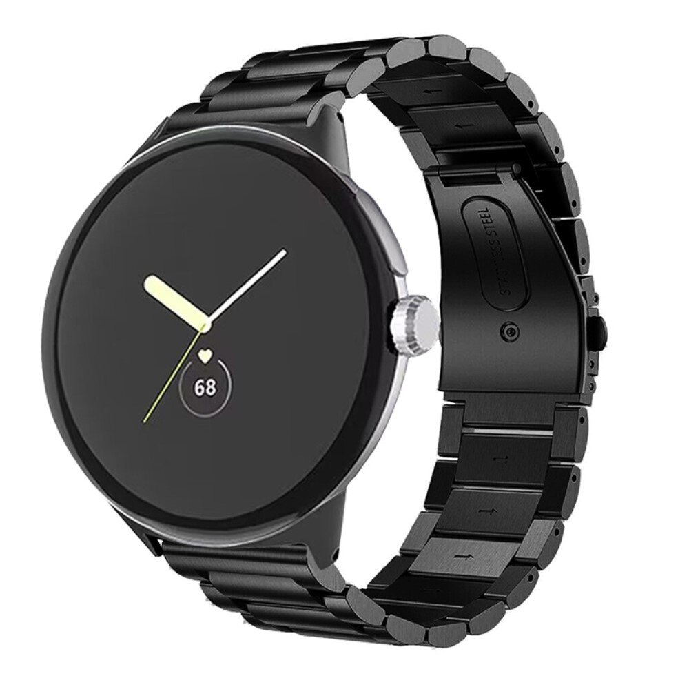 Google Pixel Watch Elegant lenkereim i metall, Svart