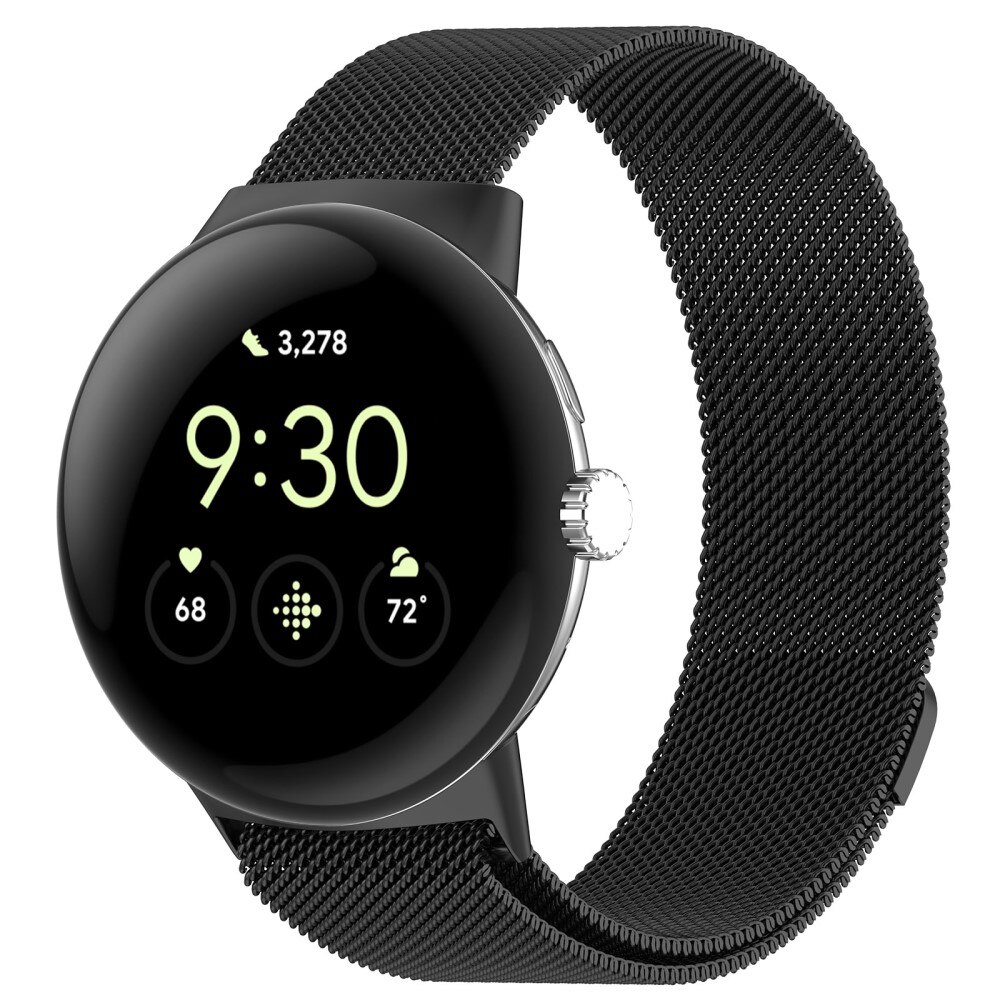 Google Pixel Watch 3 XL 45mm Reim Milanese Loop, Svart