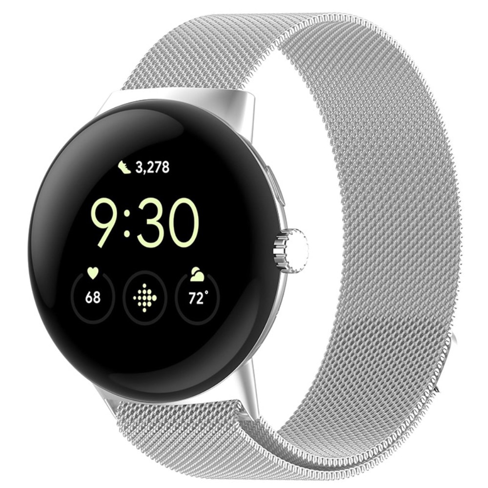 Google Pixel Watch 3 45mm Reim Milanese Loop, Sølv