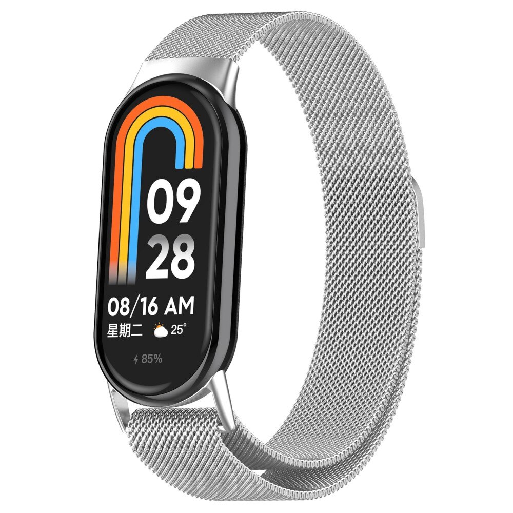 Xiaomi Smart Band 8 Reim Milanese Loop, Sølv