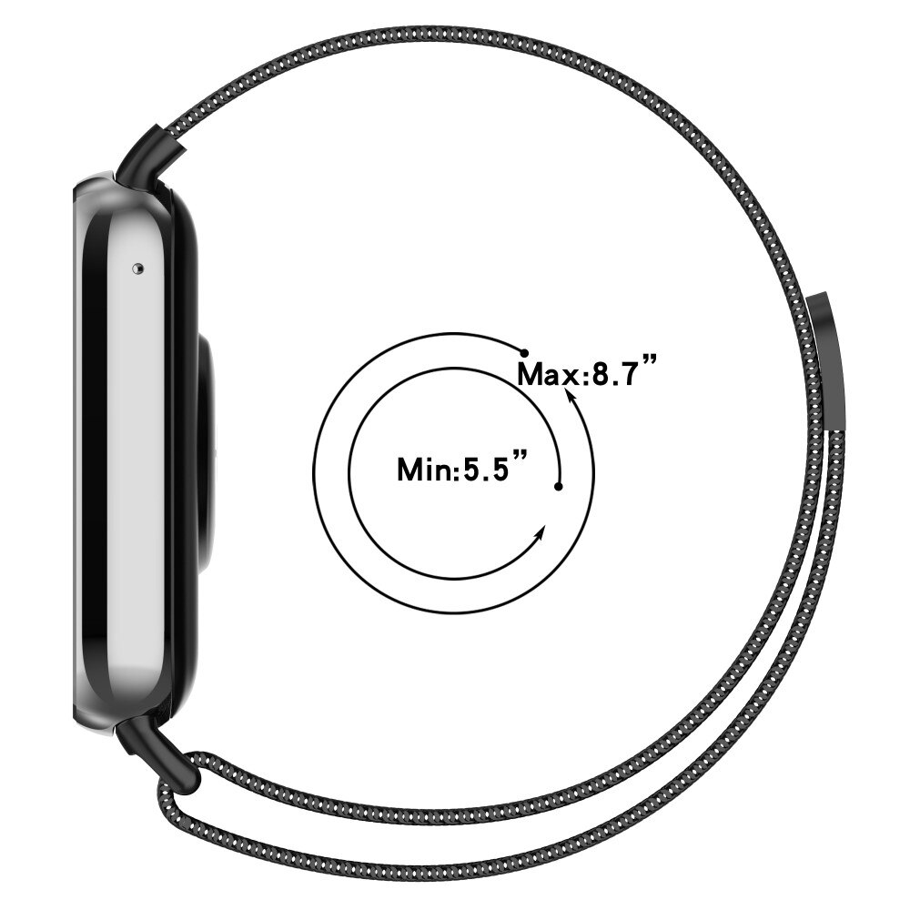 Xiaomi Smart Band 8 Pro Reim Milanese Loop, Svart