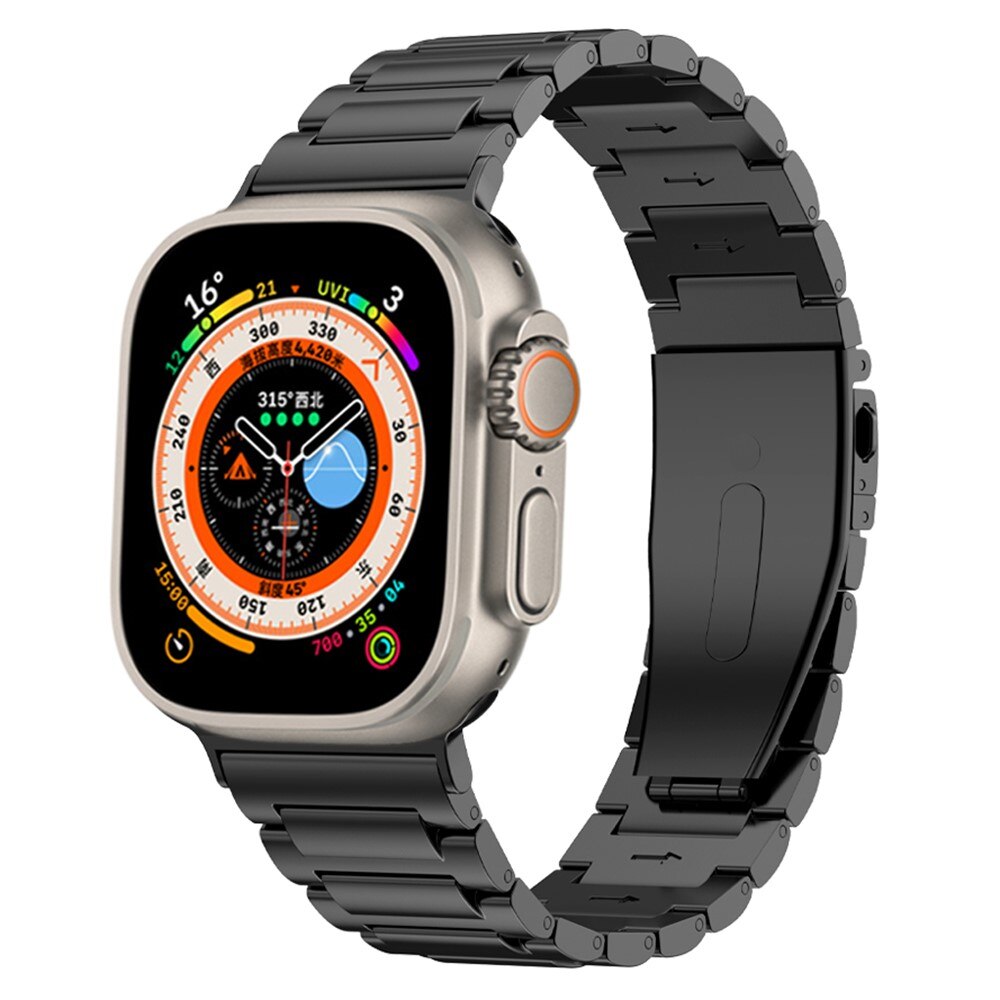 Apple Watch Series 7 45mm Stilig reim i titan, Svart